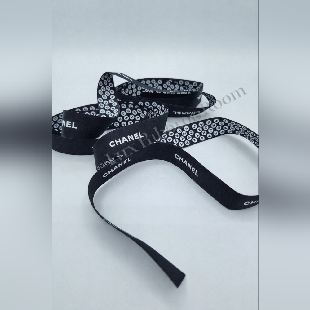 CHANEL Double Sided Grosgrain Ribbon 74 Inches Over 2 Yards 3/4 Inch Authentic